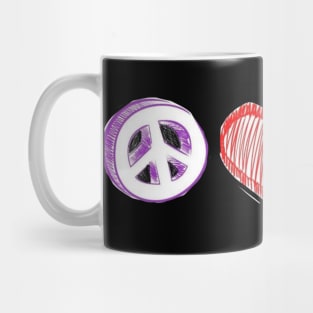 Peace, Love and All That Jazz Mug